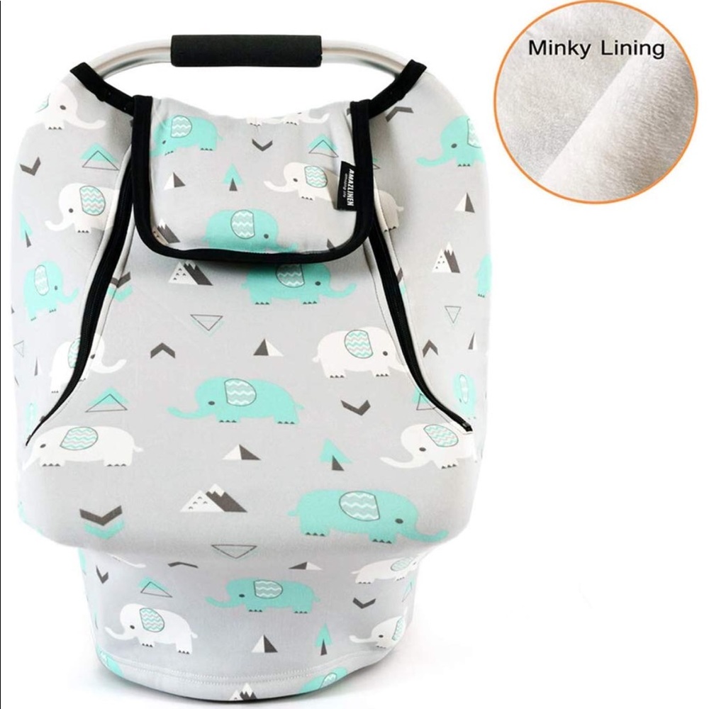 ❄️🌬EUC MINKY STRETCHY CARSEAT COVER🌬❄️